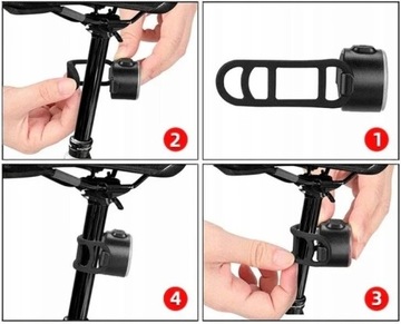 2x МОЩНЫЙ ВЕЛОСИПЕДНЫЙ ФОНАР СВЕТОДИОДНЫЙ ПЕРЕДНИЙ + ЗАДНИЙ ФОНАРЬ USB Водонепроницаемый КОМПЛЕКТ
