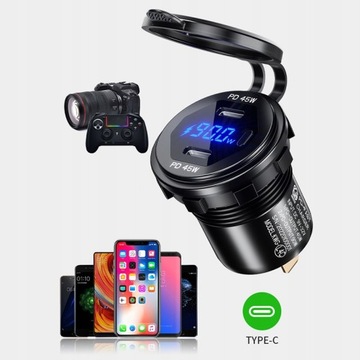USB-разъем для быстрого автомобильного зарядного устройства типа C, новинка