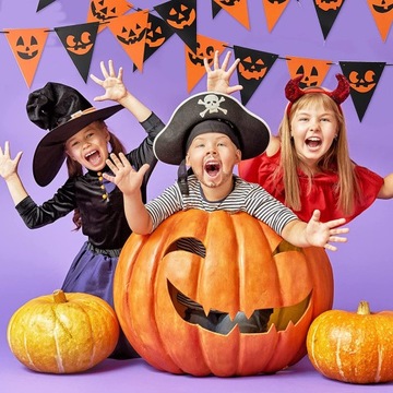 ХЭЛЛОУИН ГИРЛЯНД С ШАРАМИ БОЛЬШОЙ УКРАШЕНИЕ