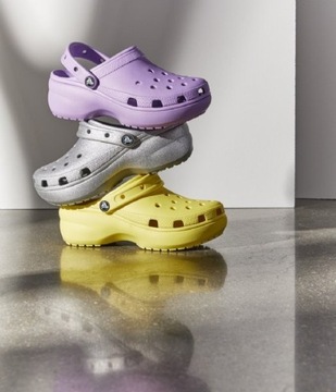 crocs damskie chodaki na platformie classic lekkie buty sportowe 36-37 w6