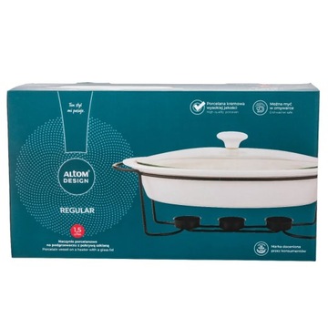 Naczynie do zapiekania na podgrzewaczu z pokrywą Altom Design Regular 1,5 l