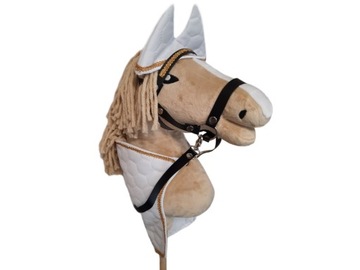 ZESTAW NR 2 DLA HOBBY HORSE BIAŁY A3-DERKA, NAUSZNIKI, OGŁOWIE + GRATIS
