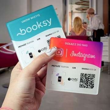 Табличка с NFC и QR-кодом для сайта отзывов Google, красочная печать