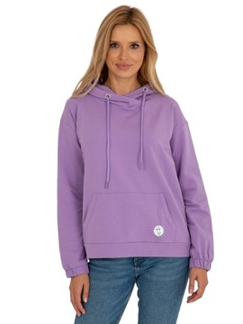 BLUZA damska dresowa KANGURKA z kapturem - S/M