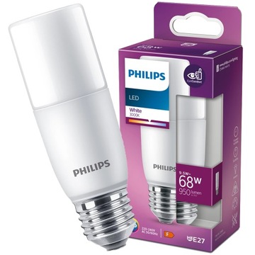 PHILIPS Żarówka LED E27 9,5W = 68W 3000K CIEPŁA Tabularna Stick 950lm T38