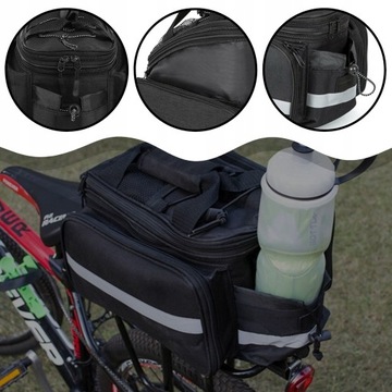 БОЛЬШАЯ ВЕЛОСИПЕДНАЯ СУМКА ДЛЯ БАГАЖНИКА, ДВОЙНОЙ СУМКА, ВОДОНЕПРОНИЦАЕМАЯ, 3 ВМЕСТИТЕЛЬНЫХ ОТДЕЛЕНИЯ