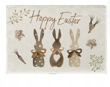 ŚWIĄTECZNA PODKŁADKA NA STÓŁ WIELKANOC ZAJĄC model 1