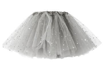 Klasyczna Spódniczka tiulowa TUTU szara 40cm