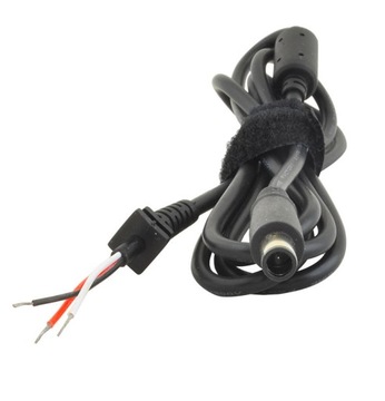 Kabel z wtykiem zasilacza DELL, HP do zarobienia śr. wew. 7,4mm