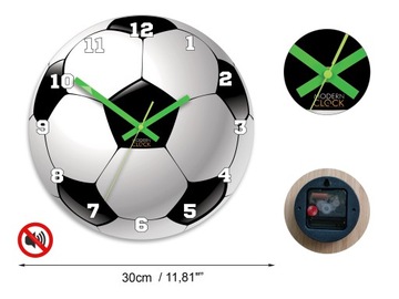 Zegar PIŁKA ścienny ULTRA CICHY PIĘKNY CZYTELNY