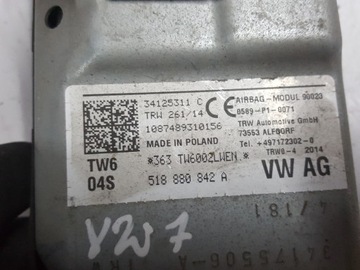 AIRBAG ULOŽENÍ KOLENO 518880842A VW GOLF VII SPORTSVAN 14-20 UK