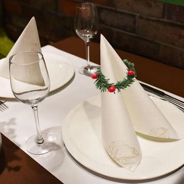 Набор колец для салфеток из 10 ягод хвои на Рождество и День Благодарения