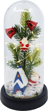 РОЖДЕСТВЕНСКАЯ ЕЛКА В СТЕКЛЕ, РОЖДЕСТВЕНСКОЕ УКРАШЕНИЕ СО СВЕТОДИОДНОЙ ПОДСВЕТКОЙ