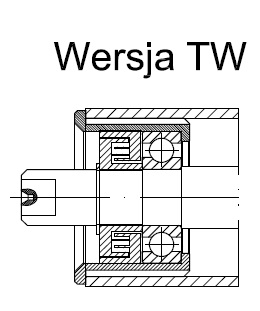 Piasta fi 56 PE do krążnik gładki fi 60mm INOX