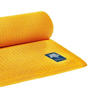 Koc kocyk żółty bambusowy bambus 100% 80x80