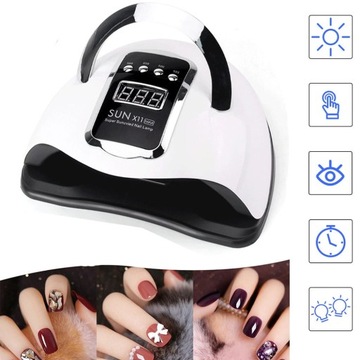 СВЕТОДИОДНАЯ ЛАМПА ДЛЯ НОГТЕЙ УФ 220ВТ 66 ДИОДОВ ГИБРИДНЫЕ ГЕЛИ SUN X11 Max
