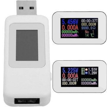 WOLTOMIERZ CYFROWY USB MIERNIK TESTER NAPIĘCIA AMPEROMIERZ WATOMIERZ LCD
