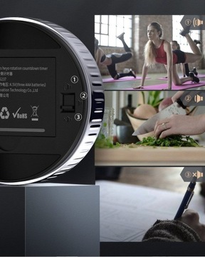 КУХОННЫЙ ТАЙМЕР BASEUS ВРАЩАЮЩИЙСЯ ЭЛЕКТРОННЫЙ ЦИФРОВОЙ ТАЙМЕР С МАГНИТОМ