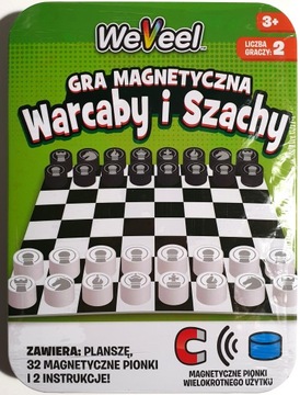WARCABY I SZACHY GRA MAGNETYCZNA PODRÓŻNA WEVEEL
