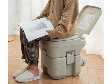 3В1 ТУРИСТИЧЕСКИЙ ТУАЛЕТ 25+13Л + HQ ХИМИЯ ЖИДКОСТЬ 4Л + БУМАГА