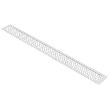 Kratka wentylacyjna aluminiowa 80x800 - biała