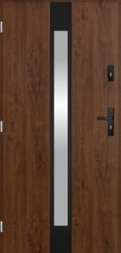 POLSKIE DRZWI ZEWNĘTRZNE INOX NPCED BLACK 72MM 90