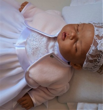 Бело-розовое флисовое болеро на КРЕЩЕНИЕ 62/68