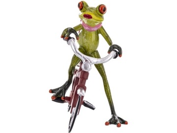 Декоративная фигурка 16,5х11,5х15,5см - Лягушка на велосипеде