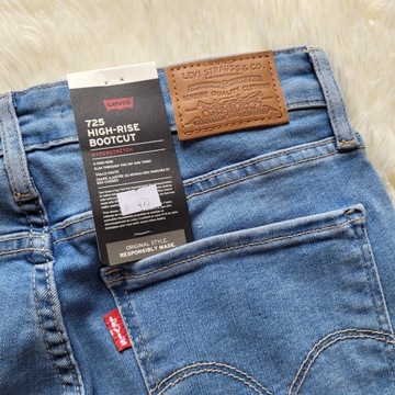 spodnie jeansowe LEVI'S 725 High Rise Bootcut W27 L34 38/M dzwony