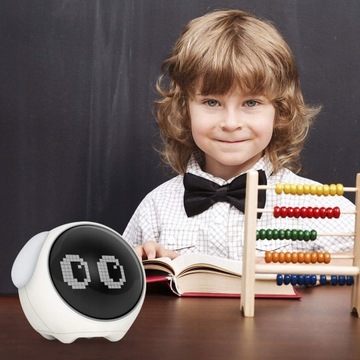 БУДИЛЬНИК EMOJI С ТЕМПЕРАТУРОЙ И БУДИЛЬНИКОМ, БЕЛЫЙ
