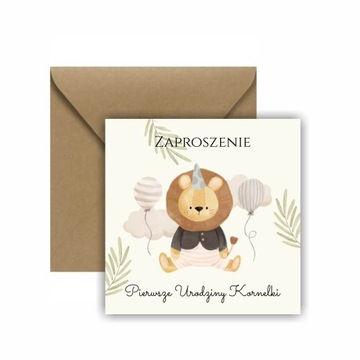 Zaproszenia na Roczek | Zaproszenia na Urodziny | + koperta Eko