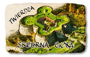 SREBRNA GÓRA TWIERDZA magnes na lodówkę kamień 607