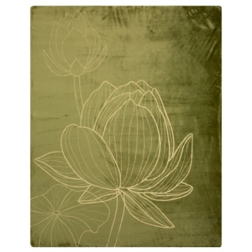 Одеяло ELEGANT PLED LILI 150x200 GREEN FLOWER LEAVES