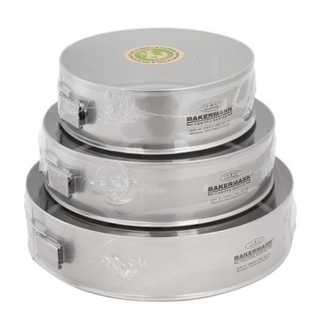 Tortownica okrągła nierdzewna kwasoodporna BAKERMANN 26 cm AISI 304
