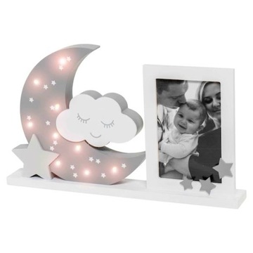 Ramka na zdjęcia z lampką LED prezent CHRZEST Grey