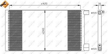 CHLADIČ KLIMATIZACE FIAT SEICENTO 98- 35487 NRF