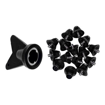 12x Football Shoe Spikes Thread Screw 5mm Dia Stable Screw in Soccer Black