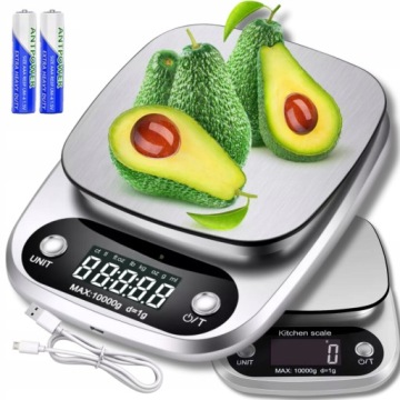 WAGA KUCHENNA PRECYZYJNA DOMOWA ELEKTRONICZNA LCD 5KG PODŚWIETLANA BATERIE
