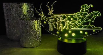 РОЖДЕСТВЕНСКОЕ УКРАШЕНИЕ САНТА 3D LED RGB ЦВЕТА ПУЛЬТ ДУ