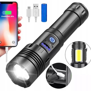 MOCNA BARDZO LATARKA TAKTYCZNA ZOOM XHP70 10000LM