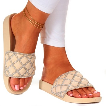 KLAPKI DAMSKIE STYLOWE BUTY ELEGANCKIE PIKOWANE