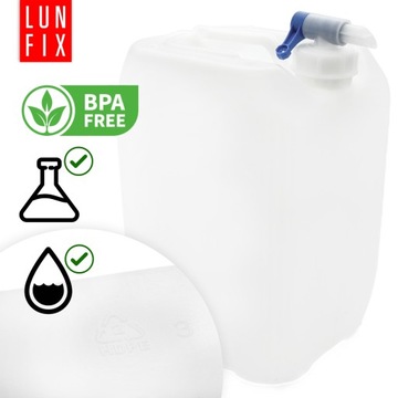 Канистра для воды емкостью 25 л, контейнер-цистерна из ПЭВП с краном и краном