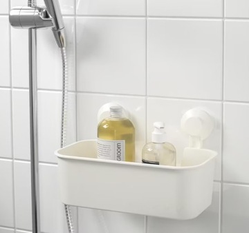 Корзина ИКЕА ТИСКЕН Полка-корзина на присосках