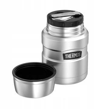 THERMOS Обеденный термос с ложкой, 7-9ч, 470 мл, матовый черный