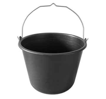 WIADRO CZARNE BUDOWLANE GOSPODARCZE 12L MOCNE PL