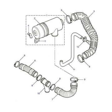 Шланг резиновый спиральный для воздушного фильтра 55х1000 мм.