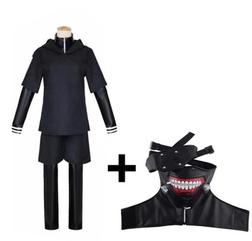 ZESTAW TOKYO GHOUL COSPLAY KANEKI KEN STRÓJ +MASKA