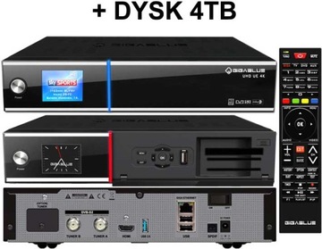 GIGABLUE UHD UE 4K 2XDVB-S2X FBC OSCAM + DYSK 4TB