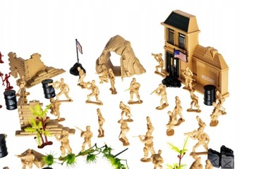 OGROMNY ZESTAW BAZA WOJSKOWA XXL 300 elementów