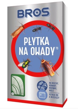 BROS Płytka owadobójcza na MOLE KOMARY MUSZKI